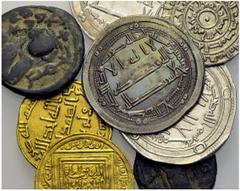 Ancient Coins ZENGIDS OF MOSUL Lots ORIENTALS. Lot of 1 Ummayad dinar, 1 Almohad ½ dinar. 3 Ummayad (Abbasid) dirhems. 1 Fatimid dirhem and 2 Arabo-Byzantina bronzes. Very fine-extremely fine. (8)