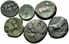 COINS OF THE GREEK WORLD ZEUGITANIA Lot Ibero-Celts. Castulo. Aes. Gallia. Nemausus. Aes. Campania. Cales. Aes (2). Hyria. Didrachm 400/335. Neapolis. Stater c. 300 (2). Aes. Apulia. Arpi. Aes (2). Ca