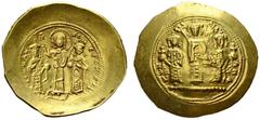 BYZANTINE EMPIRE Romanus IV, 1068-1071. With Michael VII, Constantius, Andronicus and Eucocia. Histamenon nomisma (solidus) 1068/1071, Constantinopolis. Christ standing on footstool and crowning Roman