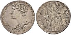 ITALIA Firenze Alessandro de Medici, 1532-1537. Testone. 9.28 g. MIR 103. Rara. Ottimo esemplare di questa affascinante moneta. Spl. Unica moneta in cui appare l'effige di Alessandro de Medici e prima