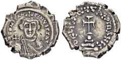 CONSTANS II, 641-668 Mint of Constantinopolis Hexagram 642-647. Obv. Dn CONSTAN - TIN×S PP AV Crowned bust in chlamys facing. Globus cruciger in r. hand. Rev. DE×S ADI×TA ROMANIS Cross potent over glo