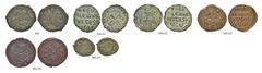 THEOPHILUS, 829-842 Lot Lot of 6 Bronzes. Follis, Constantinopolis 5x (Sear 1666, 1667). Follis, Syracuse (Sear 1680). Very fine.