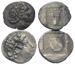 Lots - Ancient Coins Griechische Münzen - Lots. Lykischer Bund (Lykien). Lot (2 Stück, Silber): Drachme; ca. 2. - 1. Jhdt. v. Chr. Sehr schön - fast sehr schön. Verkauft wie besehen, keine Rückgabe / 