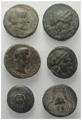 Lots - Ancient Coins Griechische Münzen - Lots. Unter anderem: Philippos III. (Königreich Makedonien) / Abbaitis (Phrygien). Lot (6 Stück): Bronze; ca. 4. v. - 1. Jhdt. n. Chr. Sehr schön - fast sehr 