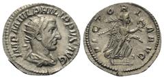 Roman Imperial Coinage Philippus I. Arabs (244 - 249 n. Chr.). Antoninian (Silber). 244 - 245 n. Chr. Rom. Vs: IMP M IVL PHILIPPVS AVG. Büste mit Strahlenkrone, Paludament und Panzer rechts. Rs: VICTO