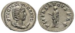 Roman Imperial Coinage Otacilia Severa (Kaiserin 244 - 249 n. Chr.). Antoninian (Silber). 248 - 249 n. Chr. Rom. Vs: OTACIL SEVERA AVG. Drapierte Büste mit Diadem auf Mondsichel rechts. Rs: PIETAS AVG