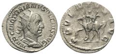 Roman Imperial Coinage Traianus Decius (249 - 251 n. Chr.). Antoninian (Silber). 249 - 250 n. Chr. Rom. Vs: IMP C M Q TRAIANVS DECIVS AVG. Büste mit Strahlenkrone, Paludament und Panzer rechts. Rs: AD