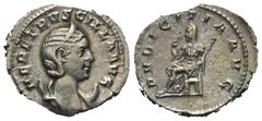 Roman Imperial Coinage Herennia Etruscilla (Kaiserin 249 - 251 n. Chr.). Antoninian (Silber). 250 - 251 n. Chr. Rom. Vs: HER ETRVSCILLA AVG. Drapierte Büste mit Diadem auf Mondsichel rechts. Rs: PVDIC