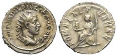 Roman Imperial Coinage Philippus I. Arabs (244 - 249 n. Chr.). Antoninian (Silber). 245 - 247 n. Chr. Rom. Vs: IMP M IVL PHILIPPVS AVG. Büste mit Strahlenkrone, Paludament und Panzer rechts. Rs: ROMAE