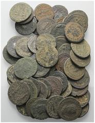 Lots - Ancient Coins Römische Münzen - Lots. Kaiserzeit. Lot (57 Stück, Billon und Kupfer): Antoniniane und Radiati. Unter anderem: Aurelianus (270 - 275 n. Chr.), Probus (276 - 282 n. Chr.), Diocleti