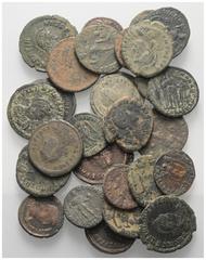 Lots - Ancient Coins Römische Münzen - Lots. Kaiserzeit. Lot (29 Stück, Bronze): Kleinbronzen. Unter anderem: Valentinianus I. (364 - 375 n. Chr.), Valens (364 - 378 n. Chr.), Gratianus (367 - 383 n. 