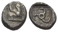 Greek Dynasten von Lykien. Kuprilli (ca. 470 - 435 v. Chr.). 1/3 Stater (Tetrobol, Silber). Vs: Pegasos nach links fliegend. Rs: Triskeles in vertieftem Perlquadrat. 14 mm. 2,99 g. Müseler -; Traité -