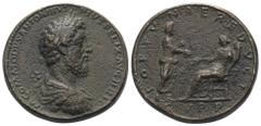 Roman Imperial Coinage Commodus (177 - 192 n. Chr.). Medaillon. 189 n. Chr. Rom. Vs: M COMMODVS ANTONINVS PIVS FELIX AVG BRIT. Büste mit Lorbeerkranz, Panzer und Paludamentum. Rs: FORTVNAE REDVCI / C 