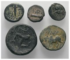 Lots - Ancient Coins Griechische Münzen - Lots. Unter anderem: Pergamon (Mysien) / Bubon (Lykien) / Selge (Pisidien). Lot (5 Stück): Bronze; ca. 2. - 1. Jhdt. v. Chr. Sehr schön - fast sehr schön. Ver