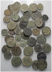 Lots - Ancient Coins Römische Münzen - Lots. Kaiserzeit. Lot (46 Stück, Bronze): Kleinbronzen. Unter anderem: Valentinianus I. (364 - 375 n. Chr.), Theodosius I. (379 - 395 n. Chr.) etc. Meist fast se