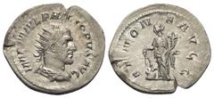 Roman Imperial Coinage Philippus I. Arabs (244 - 249 n. Chr.). Antoninian (Silber). 245 - 246 n. Chr. Rom. Vs: IMP M IVL PHILIPPVS AVG. Büste mit Strahlenkrone, Paludament und Panzer rechts. Rs: ANNON