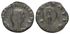 Roman Imperial Coinage Diva Mariniana (gest. vor 253 n. Chr.). Antoninian (Billon). 256 - 257 n. Chr. Rom. Vs: DIVAE MARINIANAE. Verschleierte und drapierte Büste auf Mondsichel rechts. Rs: CONSECRATI