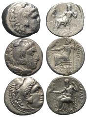 Lots - Ancient Coins Griechische Münzen - Lots. Alexander III. / Philippos III. (Königreich Makedonien). Lot (3 Stück, Silber): Drachme; ca. 4. - 3. Jhdt. v. Chr. Sehr schön - fast sehr schön. Verkauf