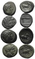 Lots - Ancient Coins Griechische Münzen - Lots. Philippos II. / Alexander III. (Königreich Makedonien). Lot (4 Stück): Bronze; ca. 4. - 3. Jhdt. v. Chr. Sehr schön - fast sehr schön. Verkauft wie bese