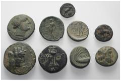 Lots - Ancient Coins Griechische Münzen - Lots. Unter anderem: Amisos (Pontos) / Phaselis (Lykien) / verschiedene Herrscher (Königreich der Seleukiden). Lot (9 Stück): Bronze; ca. 4. - 1. Jhdt. v. Chr