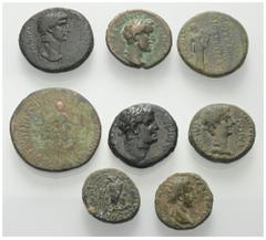 Lots - Ancient Coins Provinzialrömische Münzen - Lots. Unter anderem: Phrygien / Lykien. Lot (8 Stück): Bronze; ca. 1. Jhdt. n. Chr. Sehr schön - fast sehr schön. Verkauft wie besehen, keine Rückgabe 