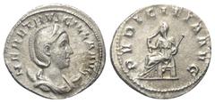 Roman Imperial Coinage Herennia Etruscilla (Kaiserin 249 - 251 n. Chr.). Antoninian (Silber). 250 - 251 n. Chr. Rom. Vs: HER ETRVSCILLA AVG. Drapierte Büste mit Diadem auf Mondsichel rechts. Rs: PVDIC