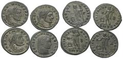Lots - Ancient Coins Römische Münzen - Lots. Kaiserzeit. Lot (4 Stück, Bronze): Folles des Constantinus I. (307 - 337 n. Chr.) und Maximinus II. Daia (310 - 313 n. Chr.). Fast vorzüglich. Verkauft wie