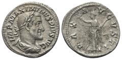 Roman Imperial Coinage Maximinus I. Thrax (235 - 238 n. Chr.). Denar (Silber). 235 - 236 n. Chr. Rom. Vs: IMP MAXIMINVS PIVS AVG. Büste mit Lorbeerkranz, Paludament und Panzer rechts. Rs: PAX AVGVSTI.