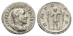 Roman Imperial Coinage Maximinus I. Thrax (235 - 238 n. Chr.). Denar (Silber). 235 n. Chr. Rom. Vs: IMP MAXIMINVS PIVS AVG. Büste mit Lorbeerkranz, Paludament und Panzer rechts. Rs: P M TR P P P. Maxi