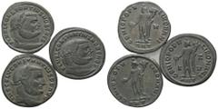 Lots - Ancient Coins Römische Münzen - Lots. Kaiserzeit. Lot (3 Stück, Bronze): Folles des Constantius I. Chlorus (305 - 306 n. Chr.). Sehr schön / fast vorzüglich. Verkauft wie besehen, keine Rückgab