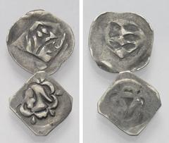 Lots - Medieval Mittelalter - Lots. Bayern - München. Stephan mit der Hafte (1347 - 1375). Ernst I. u. Wilhelm III. (1397 - 1435/38). Lot (2 Stück, Silber): Pfennig. Ohne Jahr. München. Vs: Mönch mit 
