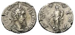 Roman Imperial Coinage Didius Iulianus (193 n. Chr.). Denar (Silber). 193 n. Chr. Rom. Vs: IMP CAES M DID IVLIAN AVG. Bärtiger Kopf mit Lorbeerkranz rechts. Rs: P M TR P COS. Fortuna mit Steuerruder a
