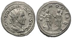 Roman Imperial Coinage Traianus Decius (249 - 251 n. Chr.). Antoninian (Silber). 250 - 251 n. Chr. Rom. Vs: IMP C M Q TRAIANVS DECIVS AVG. Büste mit Strahlenkrone, Paludament und Panzer rechts. Rs: PA