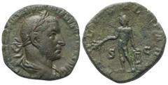 Roman Imperial Coinage Trebonianus Gallus (251 - 253 n. Chr.). Sesterz (Bronze). 251 - 253 n. Chr. Rom. Vs: IMP CAES C VIBIVS TREBONIANVS GALLVS AVG. Büste mit Lorbeerkranz, Paludament und Panzer rech