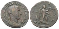 Roman Imperial Coinage Philippus I. Arabs (244 - 249 n. Chr.). Sesterz (Bronze). 244 - 249 n. Chr. Rom. Vs: IMP M IVL PHILIPVS AVG. Drapierte Büste mit Lorbeerkranz rechts. Rs: VICTORIA AVG / S - C. V