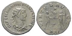 Roman Imperial Coinage Numerianus (283 - 284 n. Chr.). Antoninian (Kupfer). 283 - 284 n. Chr. Antiochia. Vs: IMP C M AVR NVMERIANVS P F AVG. Büste mit Strahlenkrone, Paludament und Panzer rechts. Rs: 