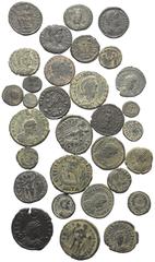 Lots - Ancient Coins Römische Münzen - Lots. Kaiserzeit. Lot (31 Stück, Bronze): Kleinbronzen aus dem späten 4. Jh. Unter anderem: Valentinianus II. (375 - 392 n. Chr.), Theodosius I. (379 - 395 n. Ch
