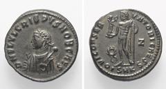 Roman Imperial Coinage Crispus (Caesar 317 - 326 n. Chr.). Follis (Bronze). 317 - 320 n. Chr. Cyzicus. Vs: D N FL IVL CRISPVS NOB CAES. Büste mit Lorbeerkranz, Paludament, Mappa, Szepter und Globus li