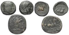 Lots - Ancient Coins Griechische Münzen - Lots. Philippos II. / Kassandros (Königreich Makedonien). Lot (3 Stück): Bronze; ca. 4. - 3. Jhdt. v. Chr. Sehr schön - fast sehr schön. Verkauft wie besehen,