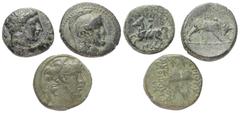 Lots - Ancient Coins Griechische Münzen - Lots. Unter anderem: Philippos II. (Königreich Makedonien) / Seleukos I. (Königreich der Seleukiden). Lot (3 Stück): Bronze; ca. 4. - 2. Jhdt. v. Chr. Sehr sc