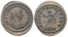 Roman Imperial Coinage Carus (282 - 283 n. Chr.). Antoninian. 282 - 283 n. Chr. Ticinum. Vs: IMP C M AVR KARVS P F AVG. Büste mit Strahlenkrone und Drapierung rechts. Rs: PERPETVITATE AVG / VXXI. Secu