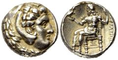 Greek Königreich Makedonien. Philippos III. Arrhidaios (323 - 317 v. Chr.). Tetradrachme (Silber). Ca. 320 - 316 v. Chr. Susa. Vs: Kopf des jugendlichen Herakles mit Löwenfell rechts. Rs: Zeus mit Adl