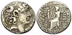 Roman Provincial Seleukis und Pierien. Antiochia am Orontes. Posthume Prägung im Namen Philippos I. Philadelphos (95/4 - 76/5 v. Chr.). Tetradrachme (Silber). 31 - 30 v. Chr. (Jahr 19). Vs: Kopf des P