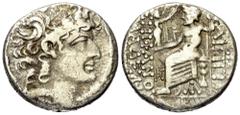 Roman Provincial Seleukis und Pierien. Antiochia am Orontes. Posthume Prägung im Namen Philippos I. Philadelphos (95/4 - 76/5 v. Chr.). Tetradrachme (Silber). 30 - 29 v. Chr. (Jahr 20). Vs: Kopf des P