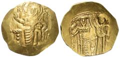 Byzantine Johannes III. Ducas Vatatzes von Nicaea (1222 - 1254 n. Chr.). Hyperpyron nomisma (Gold). 1232 - 1254 n. Chr. Magnesia. Vs: IC - XC. Segnender Christus mit Evangeliar en face thronend, im Fe