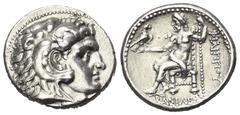 Greek Königreich Makedonien. Philippos III. Arrhidaios (323 - 317 v. Chr.). Tetradrachme (Silber). Ca. 323 - 317 v. Chr. Vs: Kopf des jugendlichen Herakles mit Löwenfell rechts. Rs: Zeus mit Adler und