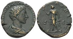 Roman Imperial Coinage Commodus (177 - 192 n. Chr.). As (Bronze). 175 - 176 n. Chr. (unter M. Aurelius). Rom. Vs: COMMODO CAES AVG FIL GERM SARM. Drapierte Büste rechts. Rs: SPES PVBLICA / S - C. Spes