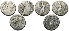 Lots - Ancient Coins Provinzialrömische Münzen - Lots. Seleukis und Pierien. Antiochia am Orontes. Posthume Prägung im Namen Philippos I. Philadelphos Lot (3 Stück, Silber): Tetradrachme; 1. Jhdt. v. 