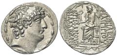 Greek Seleukidisches Königreich. Philippos I. Philadelphos (95/4 - 76/5 v. Chr.). Tetradrachme (Silber). Ca. 88 - 75 v. Chr. Antiochia am Orontes. Vs: Kopf des Philippos I. mit Diadem rechts. Rs: Zeus