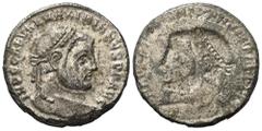 Roman Imperial Coinage Maximinus II. Daia (310 - 313 n. Chr.). Follis (Kupfer). 310-311. Vs: IMP C GAL VAL MAXIMINVS P F AVG. Kopf mit Diadem rechts. Rs: Incusum der Vorderseite. 27 mm. 9,18 g. Sehr s